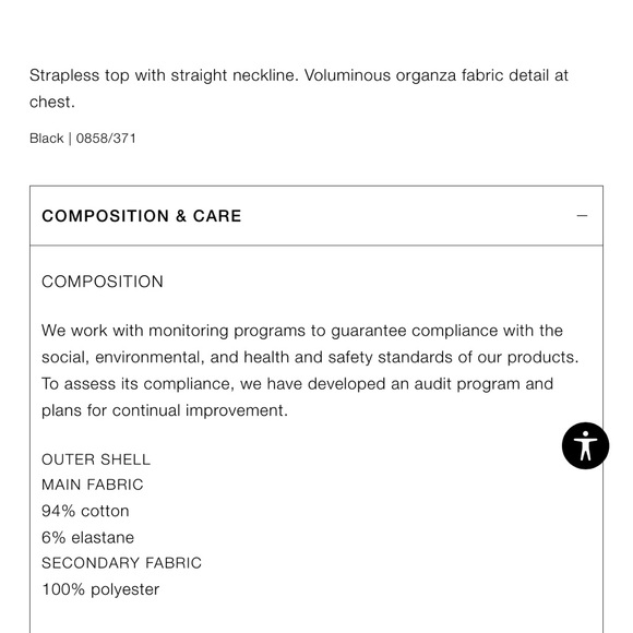 Amazing Zara Black ORGANZA BANDEAU TOP
BLACK - Size M - Picture 11 of 11